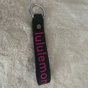 Lululemon All Hours Black/Hot Pink Keychain